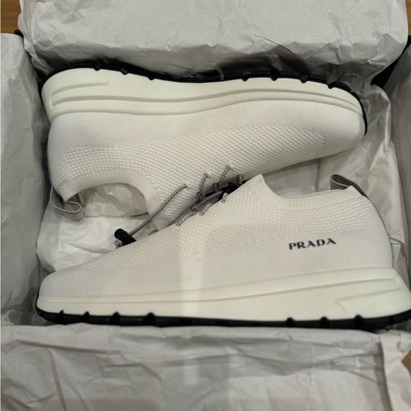 Prada Prax 01 sock sneakers. Brand new. Never worn w/ box. Color- white. Size 9 - Picture 6 of 10